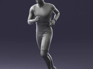 000124 Running man in tracksuit 0424 3dp 3D Print Model
