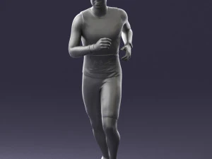 000124 Running man in tracksuit 0424 3dp 3D Print Model