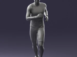 000124 Running man in tracksuit 0424 3dp 3D Print Model