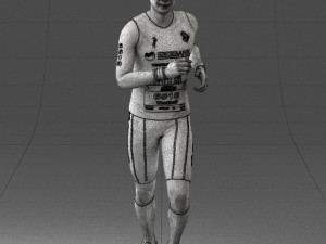 000124 Running man in tracksuit 0424 3dp 3D Принт Модель