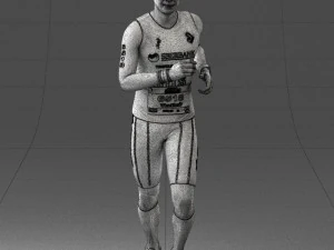 000124 Running man in tracksuit 0424 3dp 3D Print Model