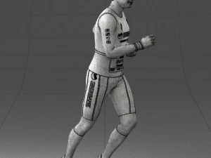 000124 Running man in tracksuit 0424 3dp 3D Print Model