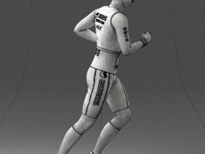 000124 Running man in tracksuit 0424 3dp 3D Принт Модель