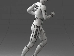 000124 Running man in tracksuit 0424 3dp 3D Print Model