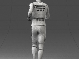 000124 Running man in tracksuit 0424 3dp 3D Принт Модель