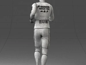 000124 Running man in tracksuit 0424 3dp 3D Print Model