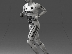 000124 Running man in tracksuit 0424 3dp 3D Принт Модель