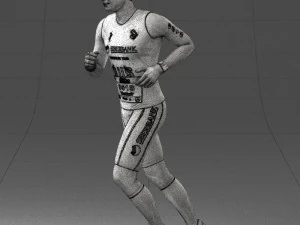 000124 Running man in tracksuit 0424 3dp 3D Print Model