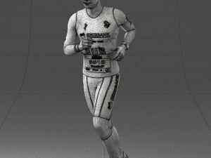 000124 Running man in tracksuit 0424 3dp 3D Print Model