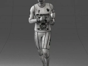 000124 Running man in tracksuit 0424 3dp 3D Print Model