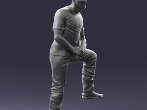 man in black t-shirt 1201 3d print ready 3D-Druckmodell