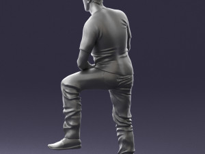 man in black t-shirt 1201 3d print ready 3D-Druckmodell