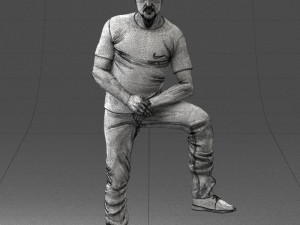 man in black t-shirt 1201 3d print ready 3D-Druckmodell