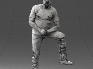 man in black t-shirt 1201 3d print ready 3D-Druckmodell