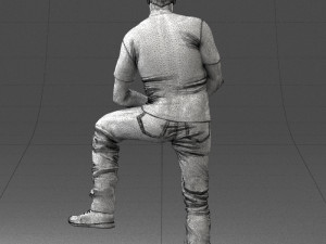 man in black t-shirt 1201 3d print ready 3D-Druckmodell