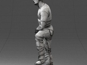 man in black t-shirt 1201 3d print ready 3D-Druckmodell