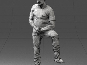 man in black t-shirt 1201 3d print ready 3D-Druckmodell
