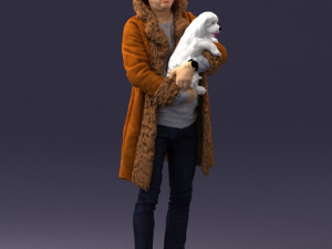 man with dog 0106 Model 3D