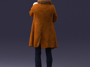 man with dog 0106 Model 3D