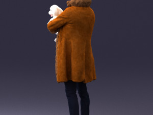 man with dog 0106 Model 3D