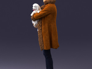 man with dog 0106 Model 3D