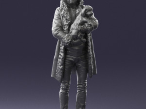 man with dog 0106 Model 3D