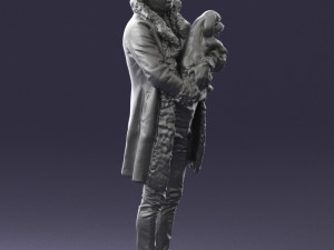 man with dog 0106 Model 3D