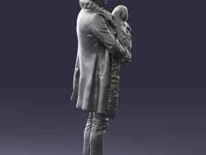 man with dog 0106 Model 3D