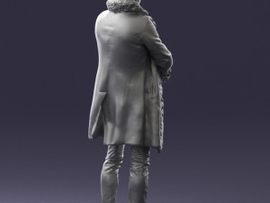 man with dog 0106 Model 3D