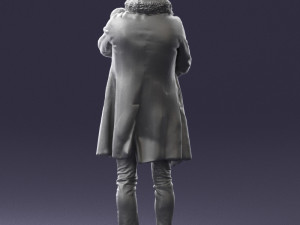 man with dog 0106 Model 3D