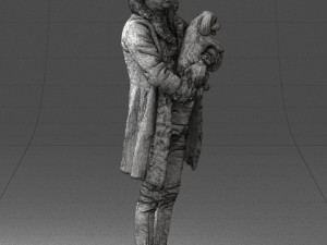 man with dog 0106 Model 3D