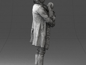 man with dog 0106 Model 3D