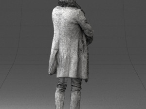man with dog 0106 Model 3D
