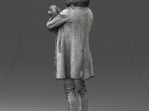 man with dog 0106 Model 3D