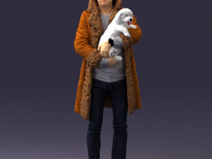 man with dog 0106 3d print ready Modelo de impresión 3D