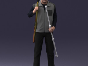 man with hunting rifle 0206 3D मॉडल