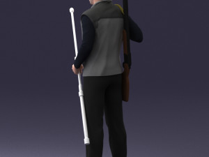 man with hunting rifle 0206 3D मॉडल
