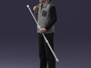 man with hunting rifle 0206 3D मॉडल