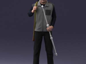 man with hunting rifle 0206 3D मॉडल