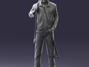 man with hunting rifle 0206 3D मॉडल