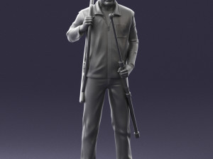 man with hunting rifle 0206 3D मॉडल
