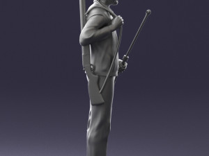 man with hunting rifle 0206 3D मॉडल