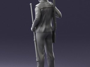 man with hunting rifle 0206 3D मॉडल