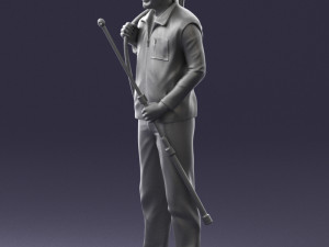man with hunting rifle 0206 3D मॉडल