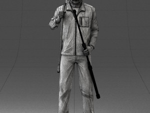 man with hunting rifle 0206 3D मॉडल