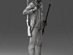 man with hunting rifle 0206 3D मॉडल