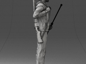 man with hunting rifle 0206 3D मॉडल