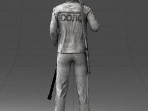 man with hunting rifle 0206 3D मॉडल