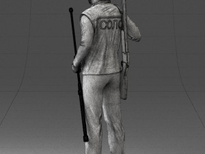 man with hunting rifle 0206 3D मॉडल