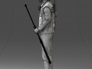 man with hunting rifle 0206 3D मॉडल